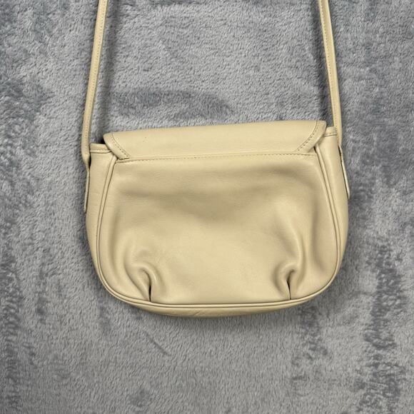 COACH Vintage Cafe Flap Bag Lightweights Glovetanned Cowhide Leather Bone 4111 - Picture 8 of 8